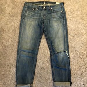 Rag and Bone Distressed Boyfriend Jeans